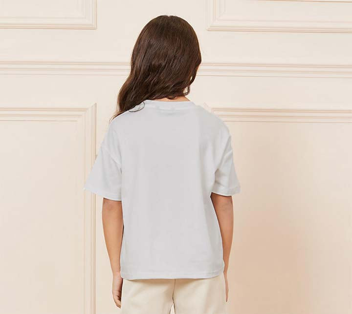 Aathichudi Tamil T-Shirt forGirls Oversized- Grey