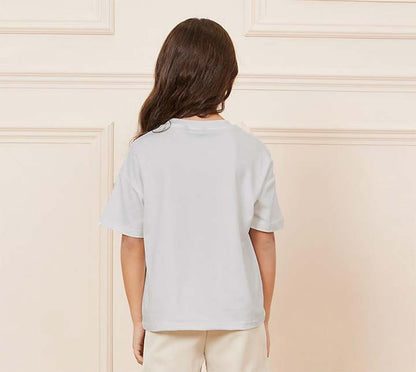 Aathichudi Tamil T-Shirt forGirls Oversized- Grey