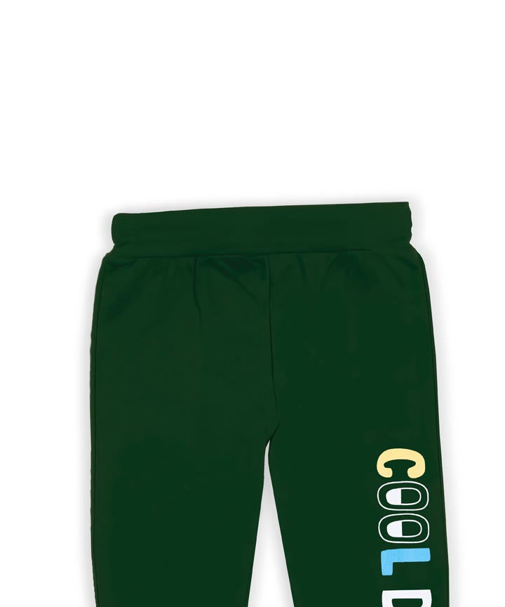 J&JP Kids Printed Track pant -Green