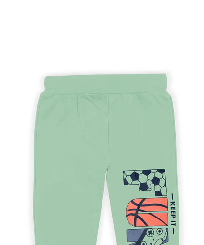 J&JP Kids Printed Track pant -Pista Green