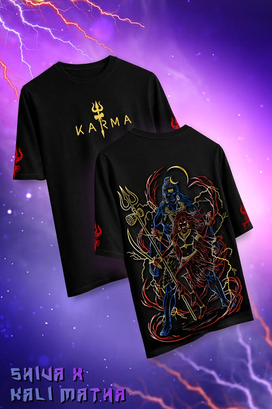 SHIVA X KALI DIVINE GRAPHIC T-SHIRT