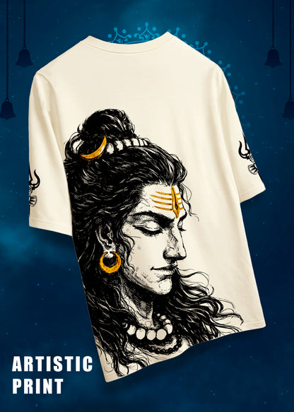 Lord Shiva Artistic HD Print T-Shirt – Sleeve Printed Cotton Tee