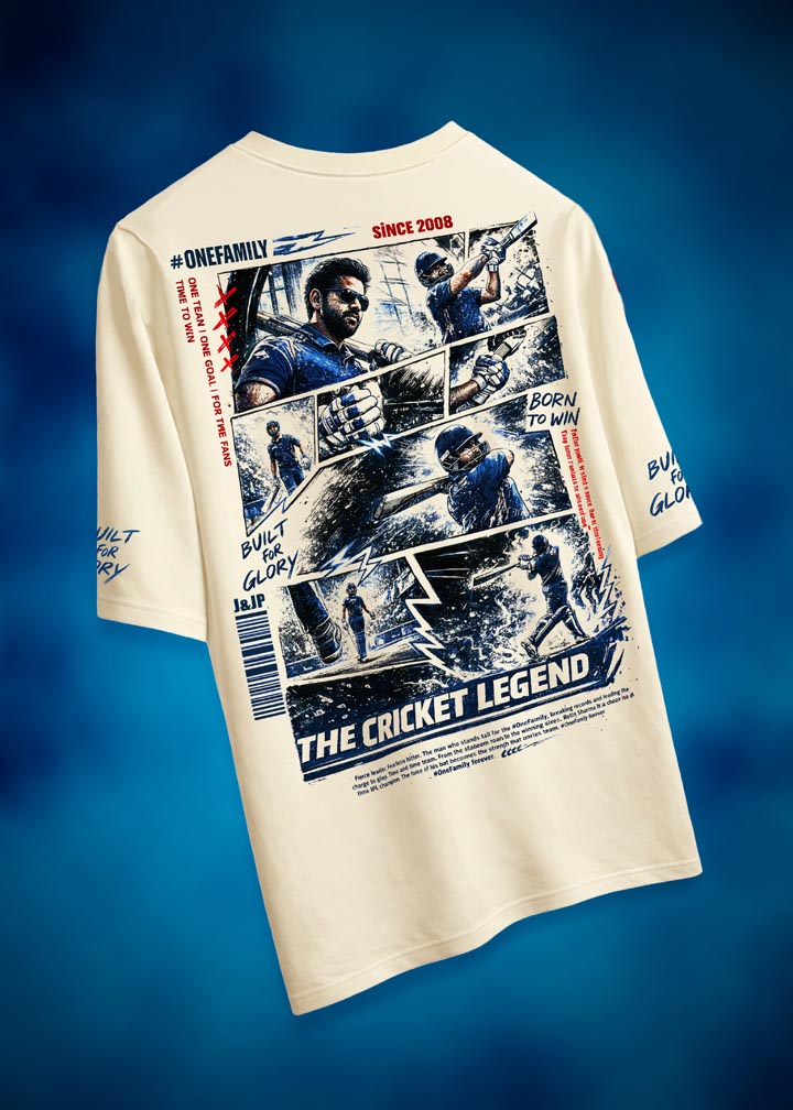 BLUE FAMILY Graphic T-Shirt – Comic Style Sports Fan Edition