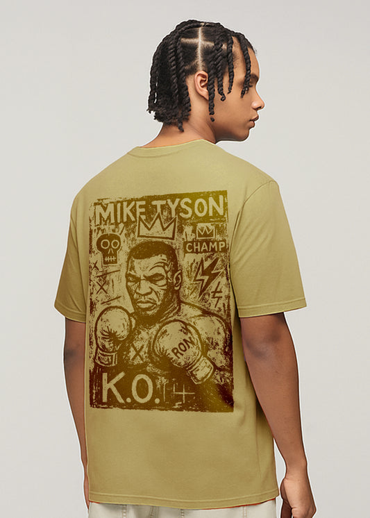 Mike Tyson printed T-shirt-Beige