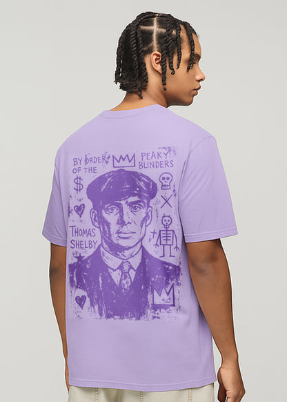 Thomas Shelby Back printed T-shirt- Purple