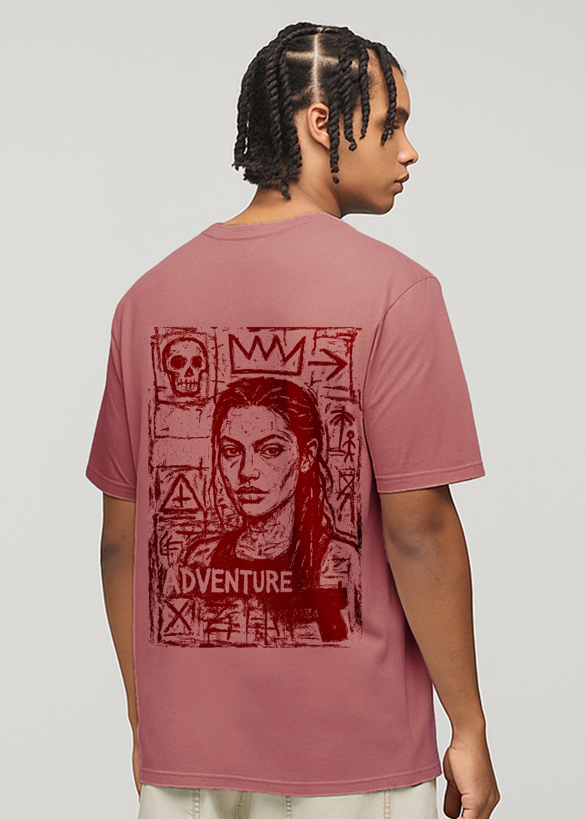 Angelina Jolie printed T-shirt-Rose gold