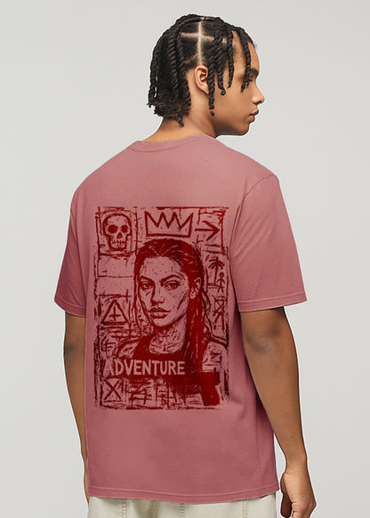 Angelina Jolie printed T-shirt-Rose gold