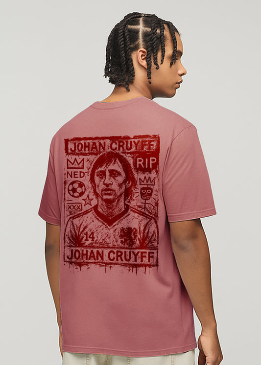 Johan Cruyff printed T-shirt-Rose gold