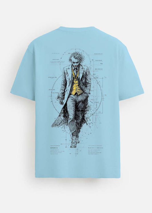 Joker T-Shirt for Men – GOAT Series Iconic Back Graphic Printed Blue Tee