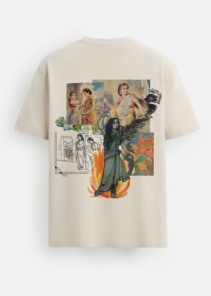 Silapathikaram Art Back Printed Tee ? Vintage Tamil Story Design