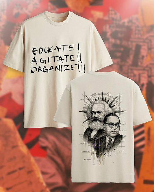 Karl Marx Ambedkar Printed Half Sleeve T-Shirt for Men