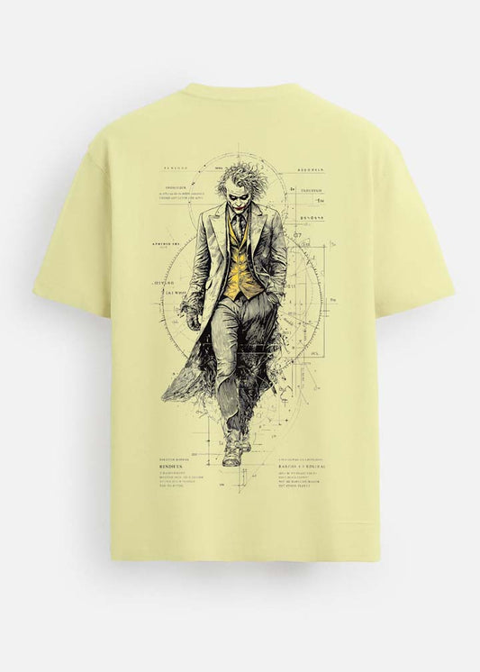 Joker T-Shirt for Men – GOAT Series Iconic Back Graphic Printed Lemon Yellow Tee