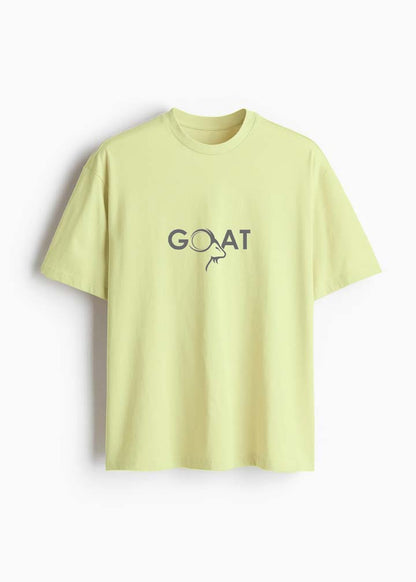 GOAT Series Iconic Dhoni Back Graphic Regular Fit T-Shirt for Men- Yellow