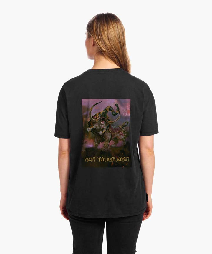 J&JP Women Yazhi Printed Oversized T-Shirt -Black