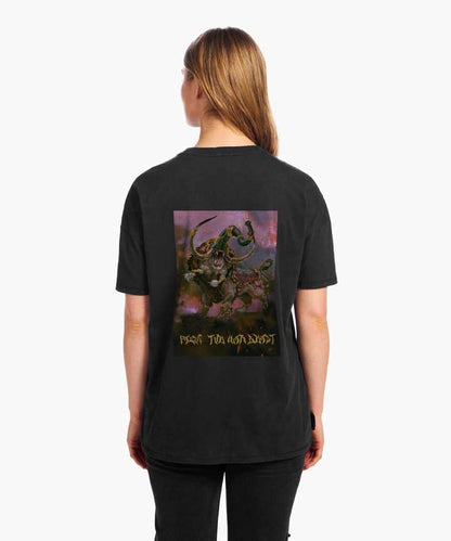 J&JP Women Yazhi Printed Oversized T-Shirt -Black