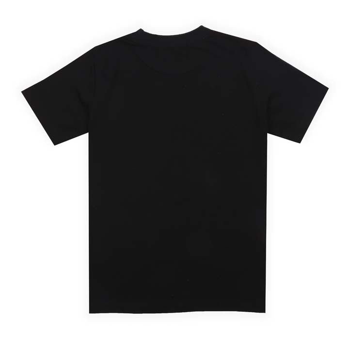 J&JP Kids Boys Printed Half Sleeve T-shirt- Black