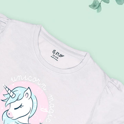 J&JP Kids Girls Printed Half Sleeve T-shirt