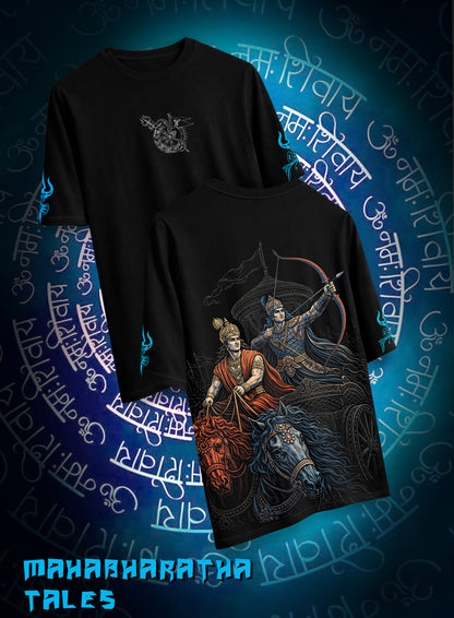 MAHABHARATHA TALES KRISHNA X ARJUNA ARTISTIC TSHIRT