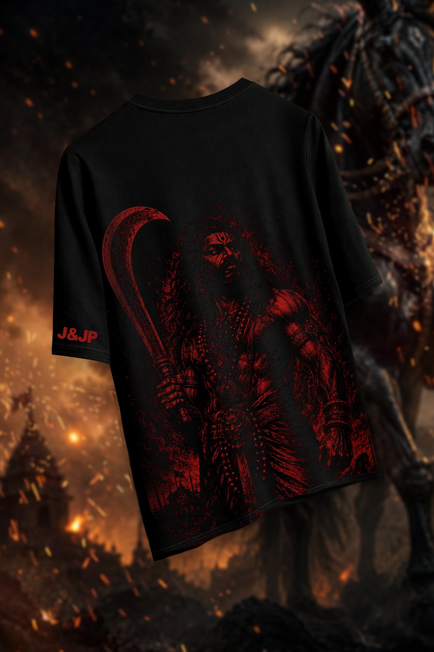 KARUPPU SAMY TSHIRT - RED ARTISTIC EDITION