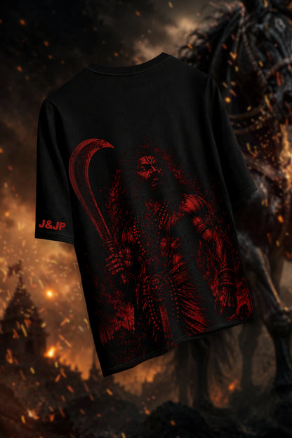KARUPPU SAMY TSHIRT - RED ARTISTIC EDITION