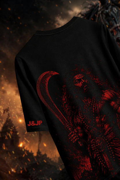 KARUPPU SAMY TSHIRT - RED ARTISTIC EDITION