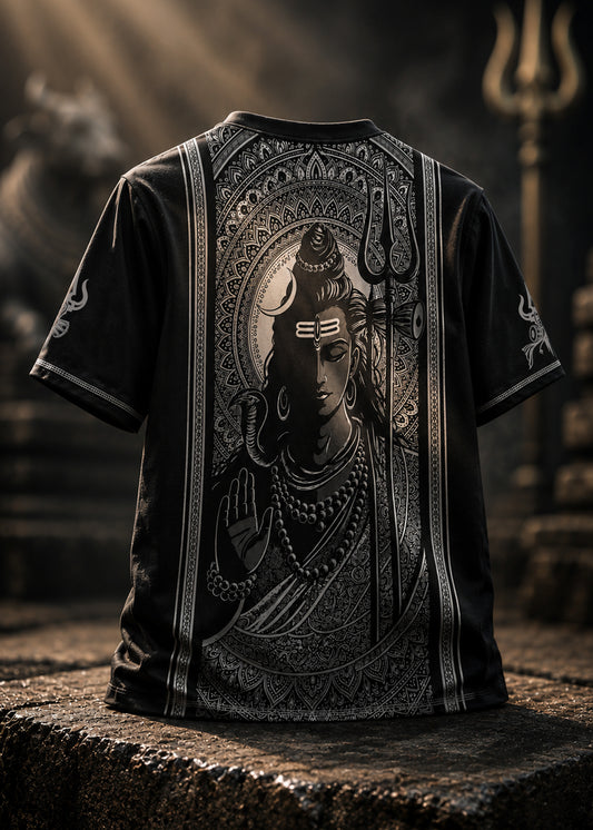 Mahadev Divine Back Graphic Print T-Shirt