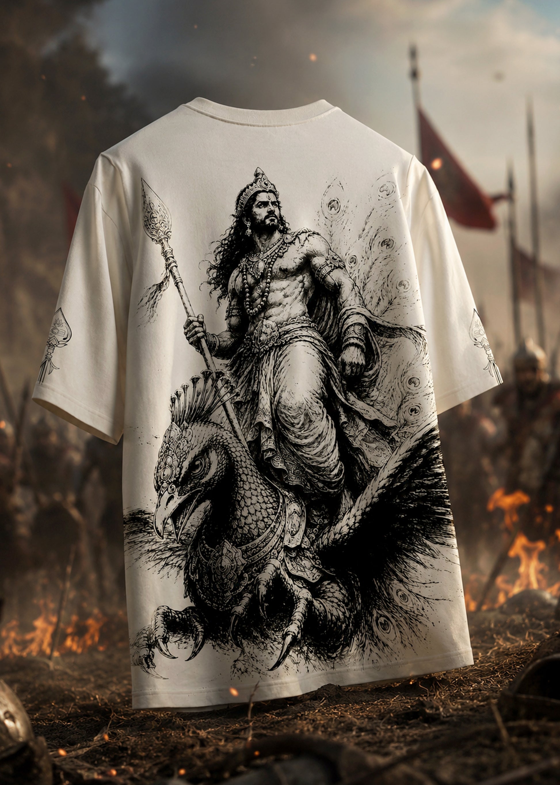 Lord Murugan God Of War Divine Legacy Printed T-Shirt