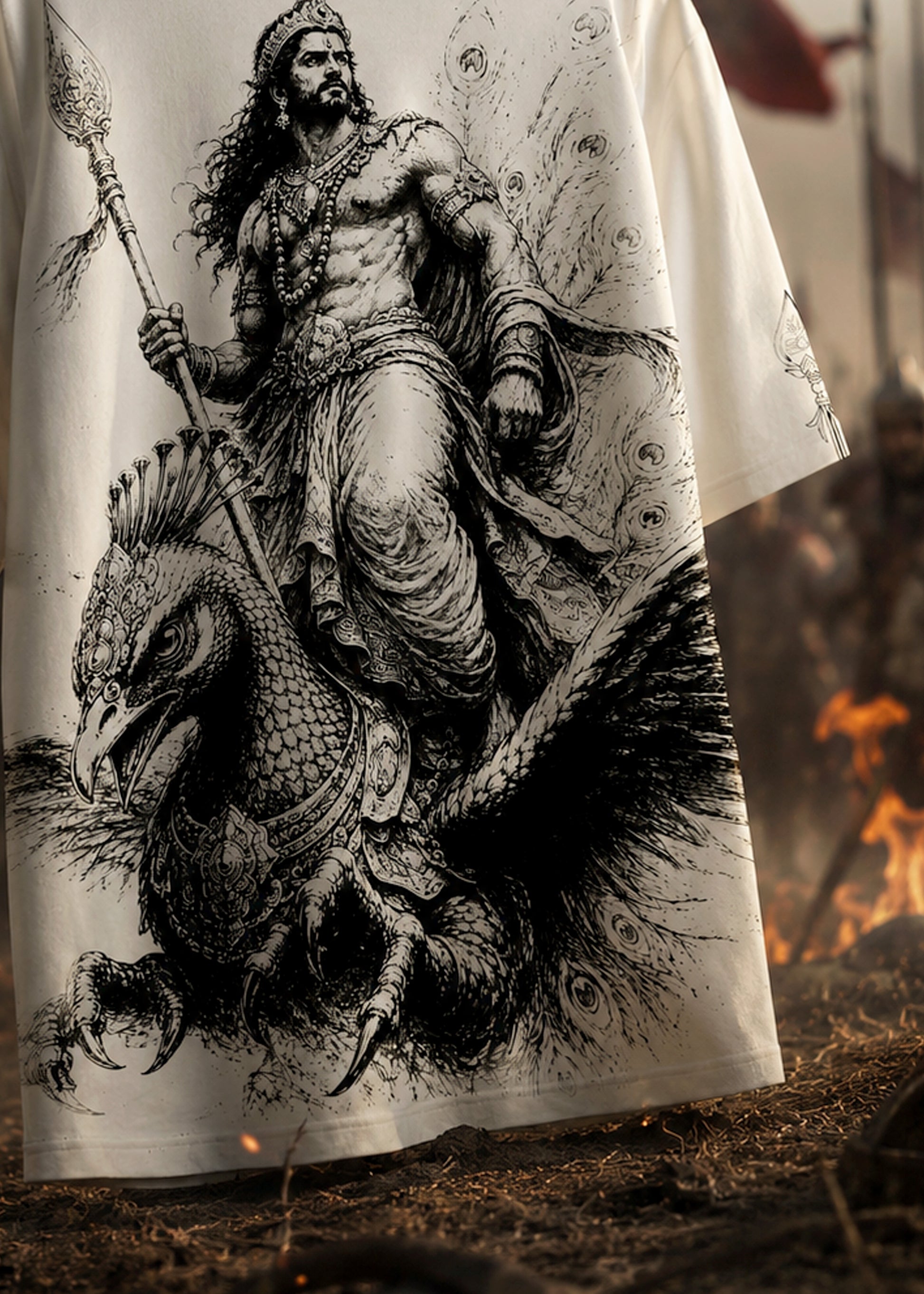 Lord Murugan God Of War Divine Legacy Printed T-Shirt