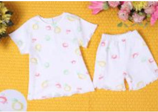 J&JP Babies Printed Soft Cotton T-shirt and Shorts Set