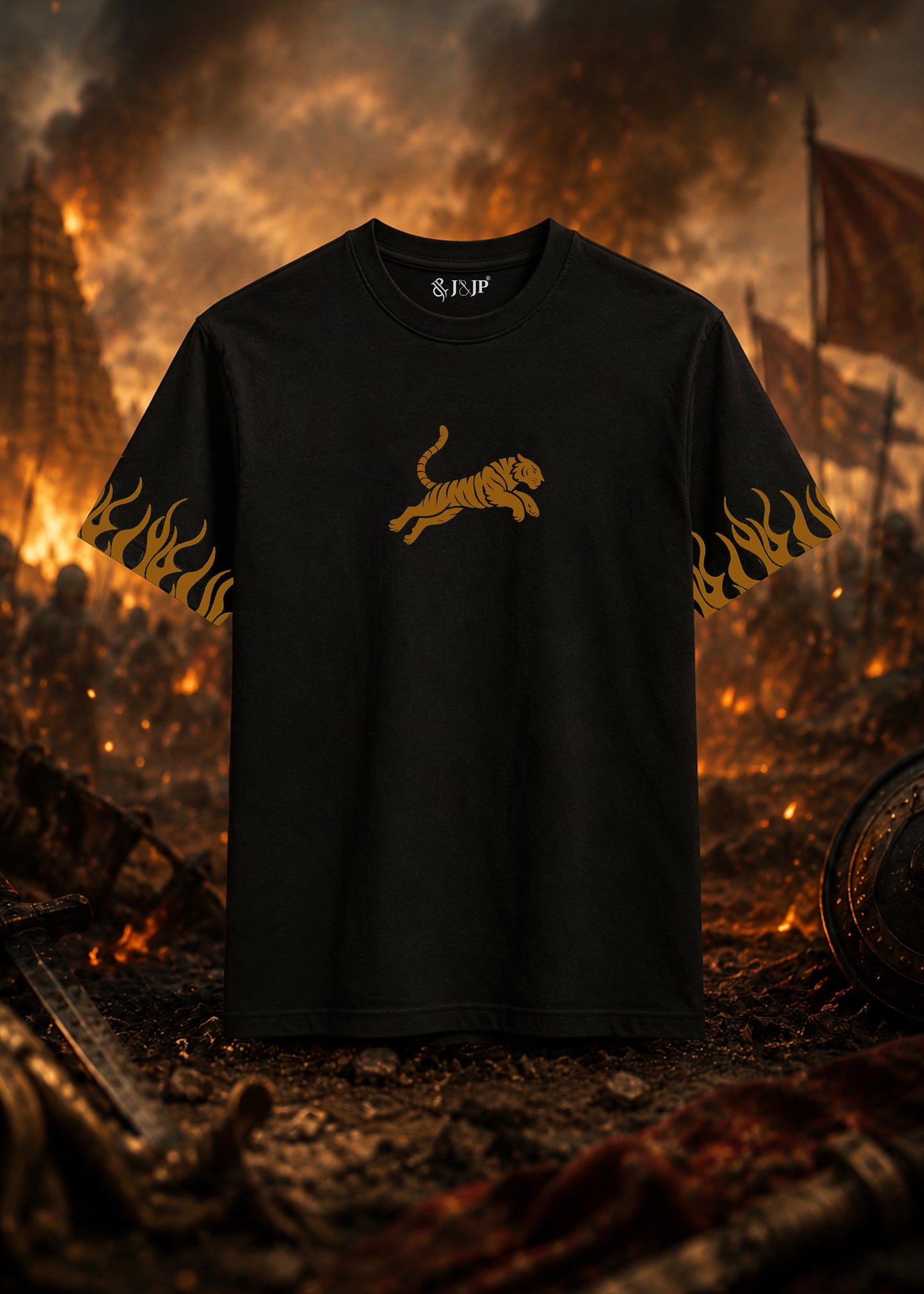 Rajendra Cholan - Tamil Heritage Graphic Printed T Shirt