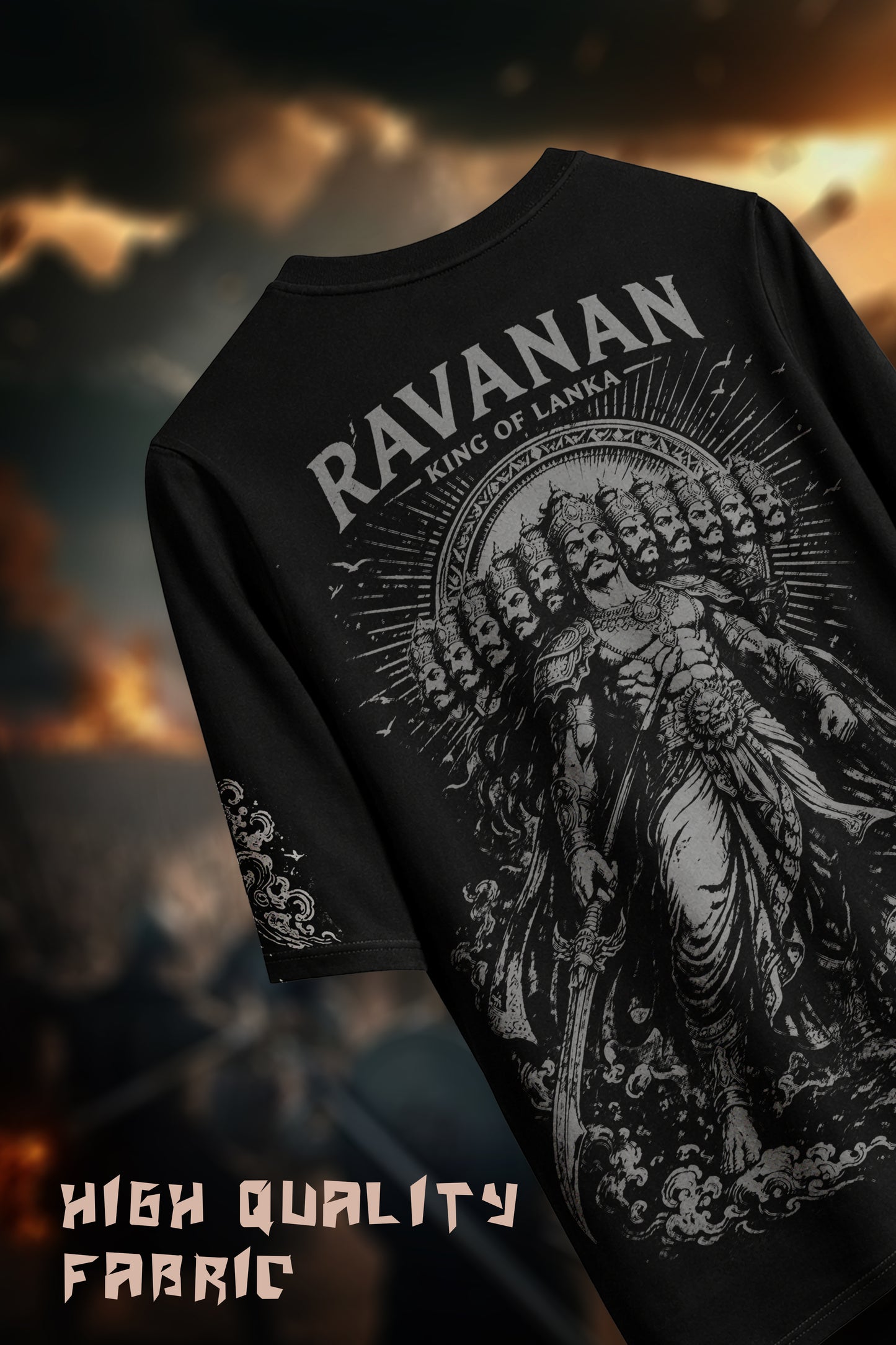 KING RAVANAN ARTISTIC BLACK T-SHIRT