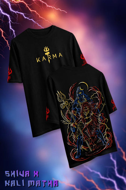 SHIVA X KALI DIVINE GRAPHIC T-SHIRT
