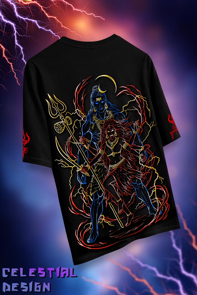 SHIVA X KALI DIVINE GRAPHIC T-SHIRT