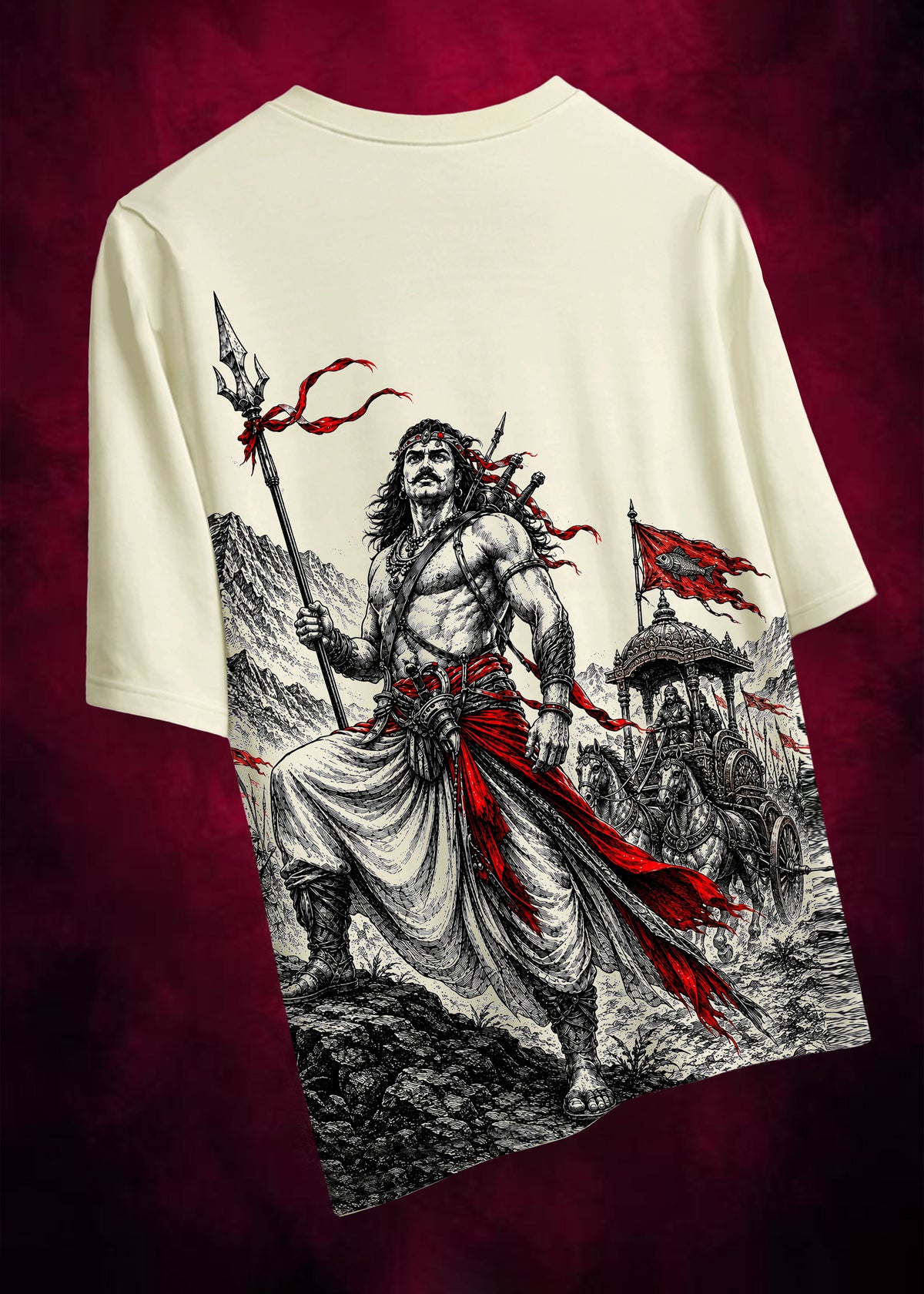 Velpari Warrior Premium Graphic Printed Mens T-Shirt