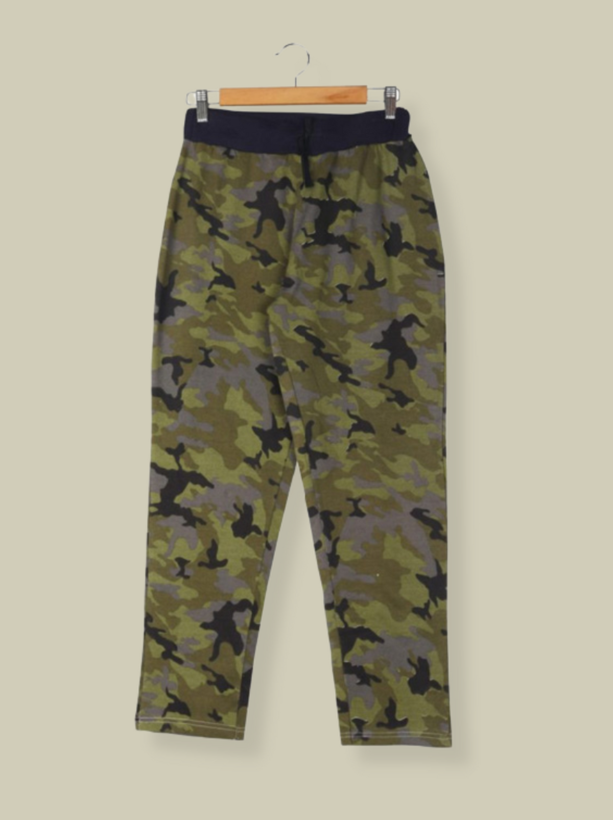 Womens Green Fleece, Loop Knit Military Camouflage Pant
