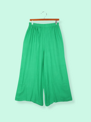 Womens Green Cotton Salina Solid Pant
