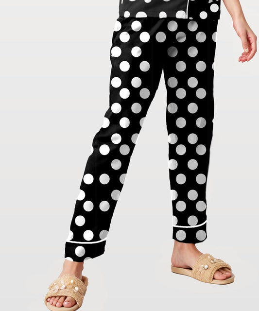 Womens Printed Stylish Black Pant