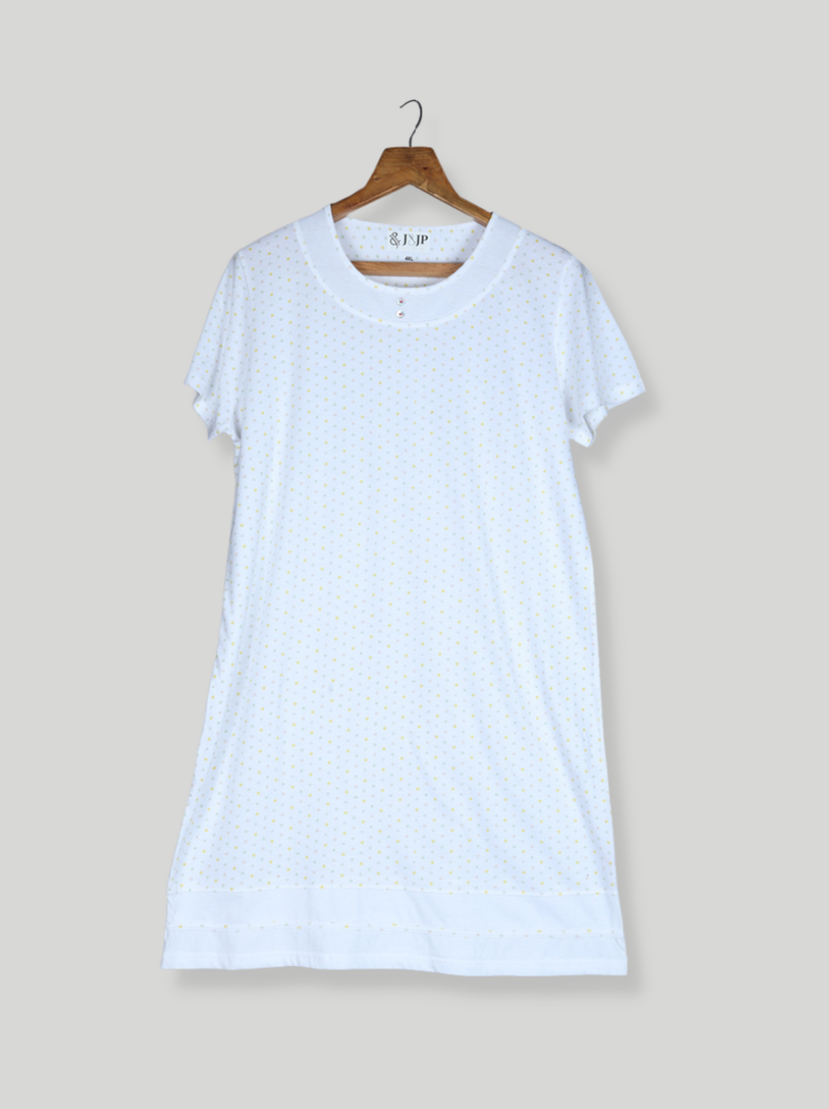 Women Multicolour Half sleeve Polka Print Cotton  T-Shirt