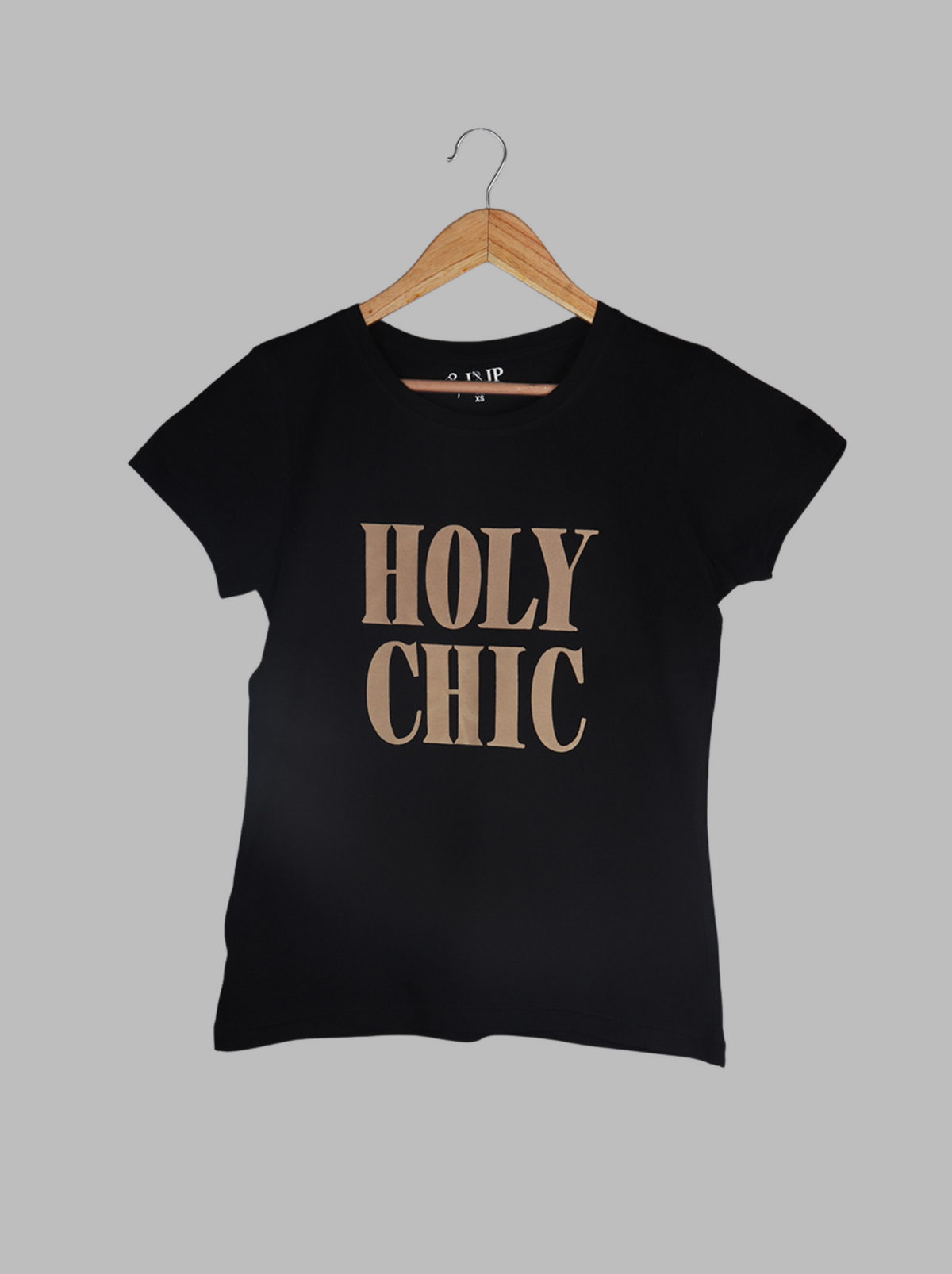 Women Black Half sleeve Printed Single Jersey T-Shirt