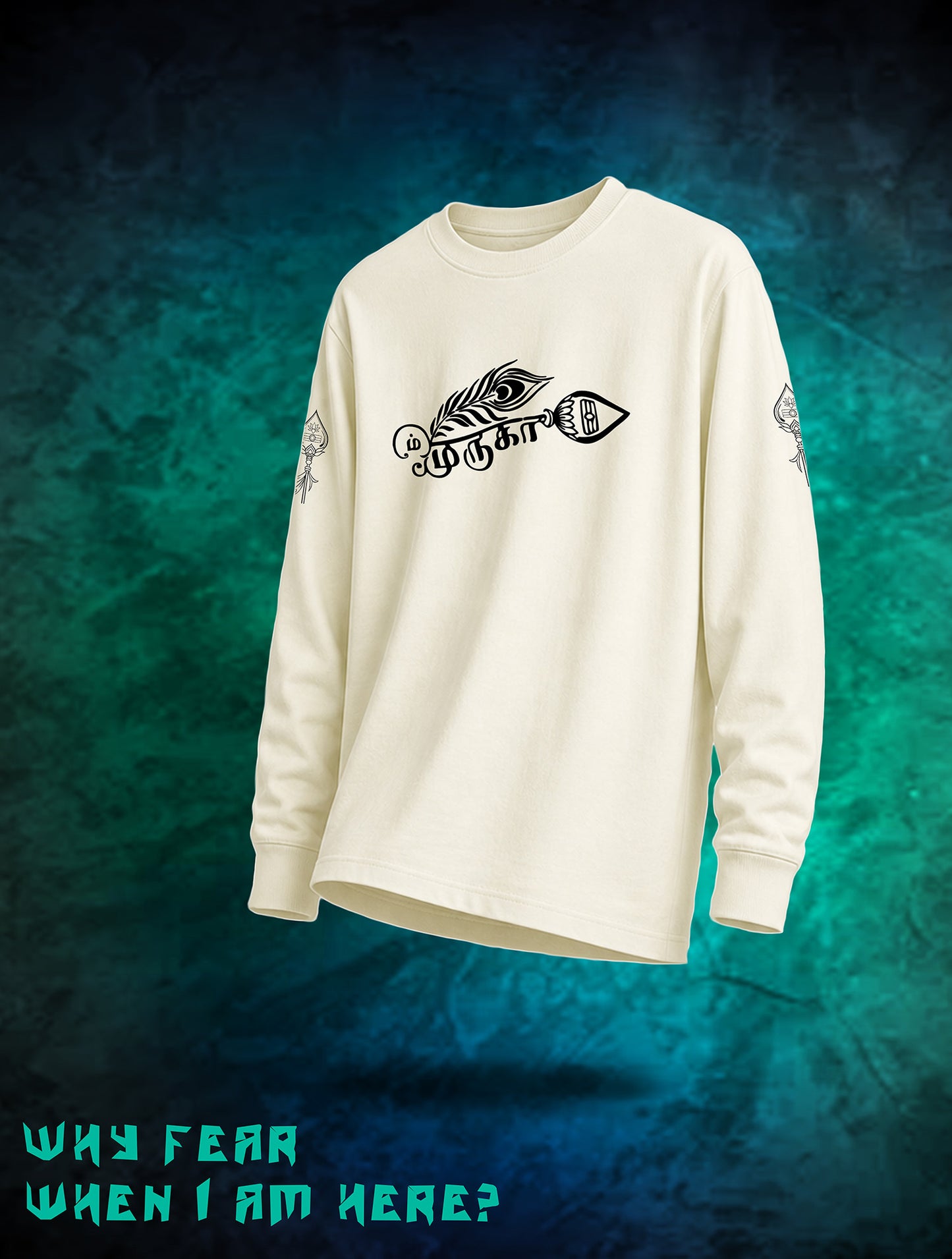 LORD MURUGAN DIVINE GRAPHIC FULL SLEEVE T-SHIRT