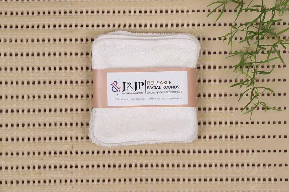 J&JP Soft Reusable Bamboo Makeup Removal Facial Cleansing square Pads