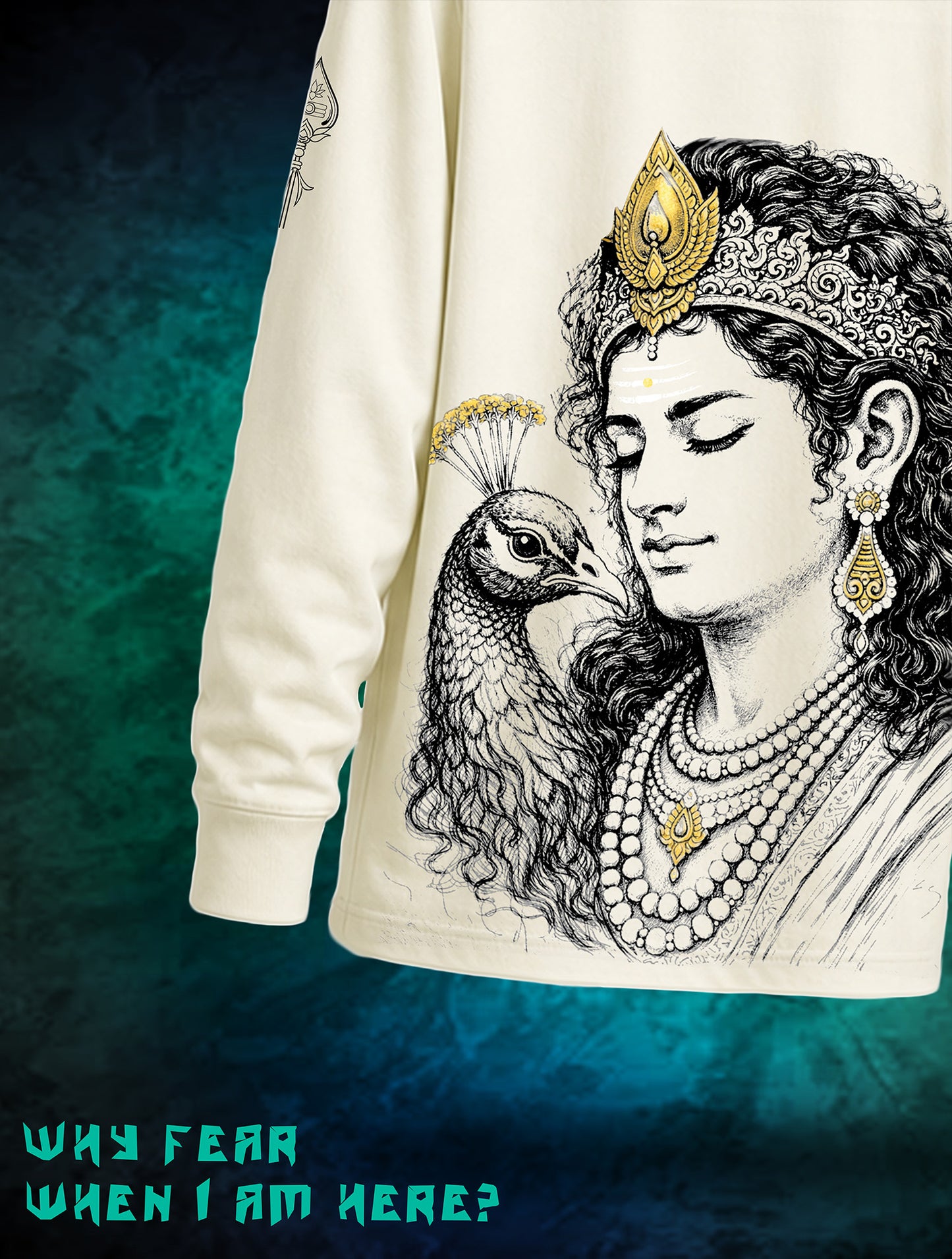 LORD MURUGAN DIVINE GRAPHIC FULL SLEEVE T-SHIRT