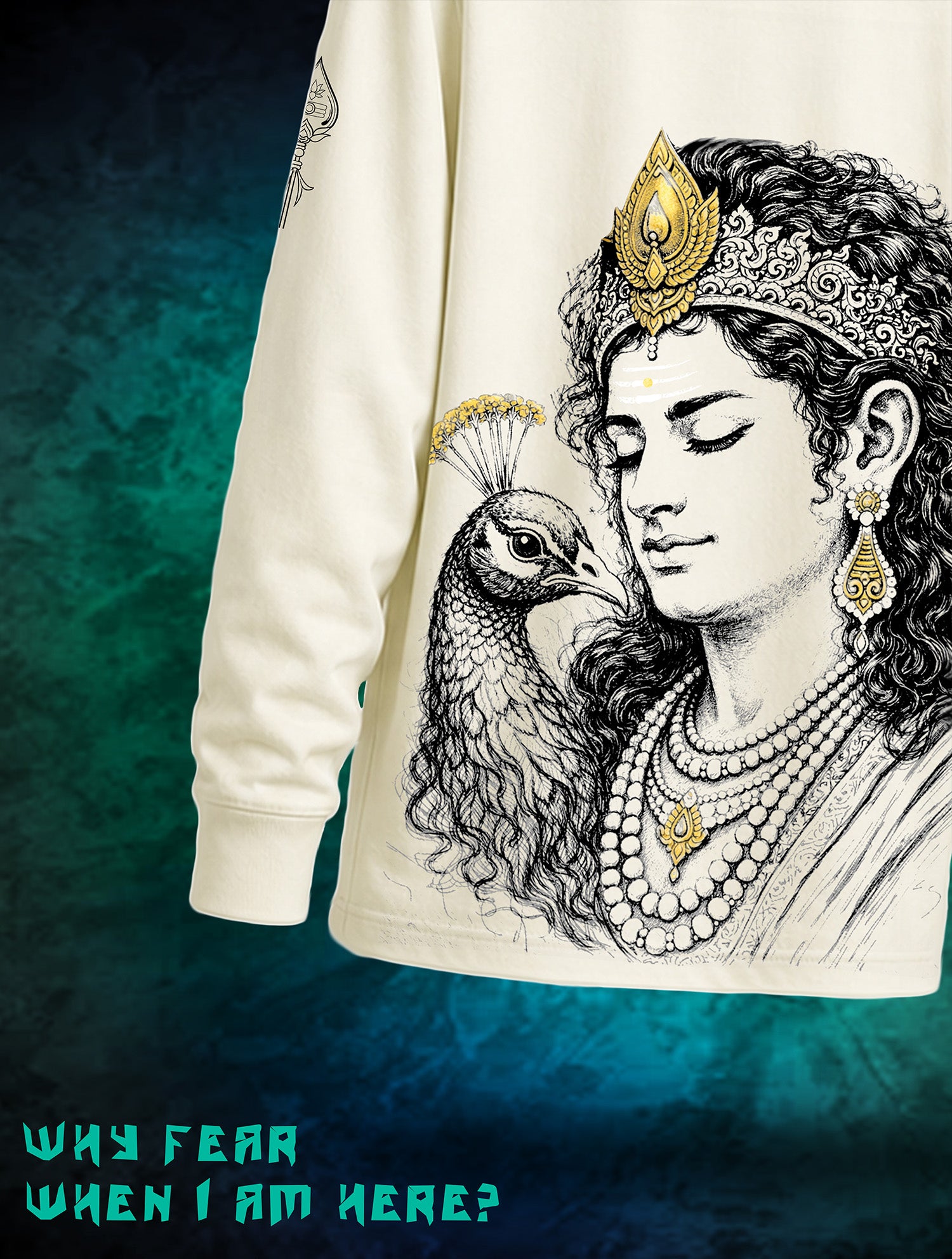 LORD MURUGAN DIVINE GRAPHIC FULL SLEEVE T-SHIRT