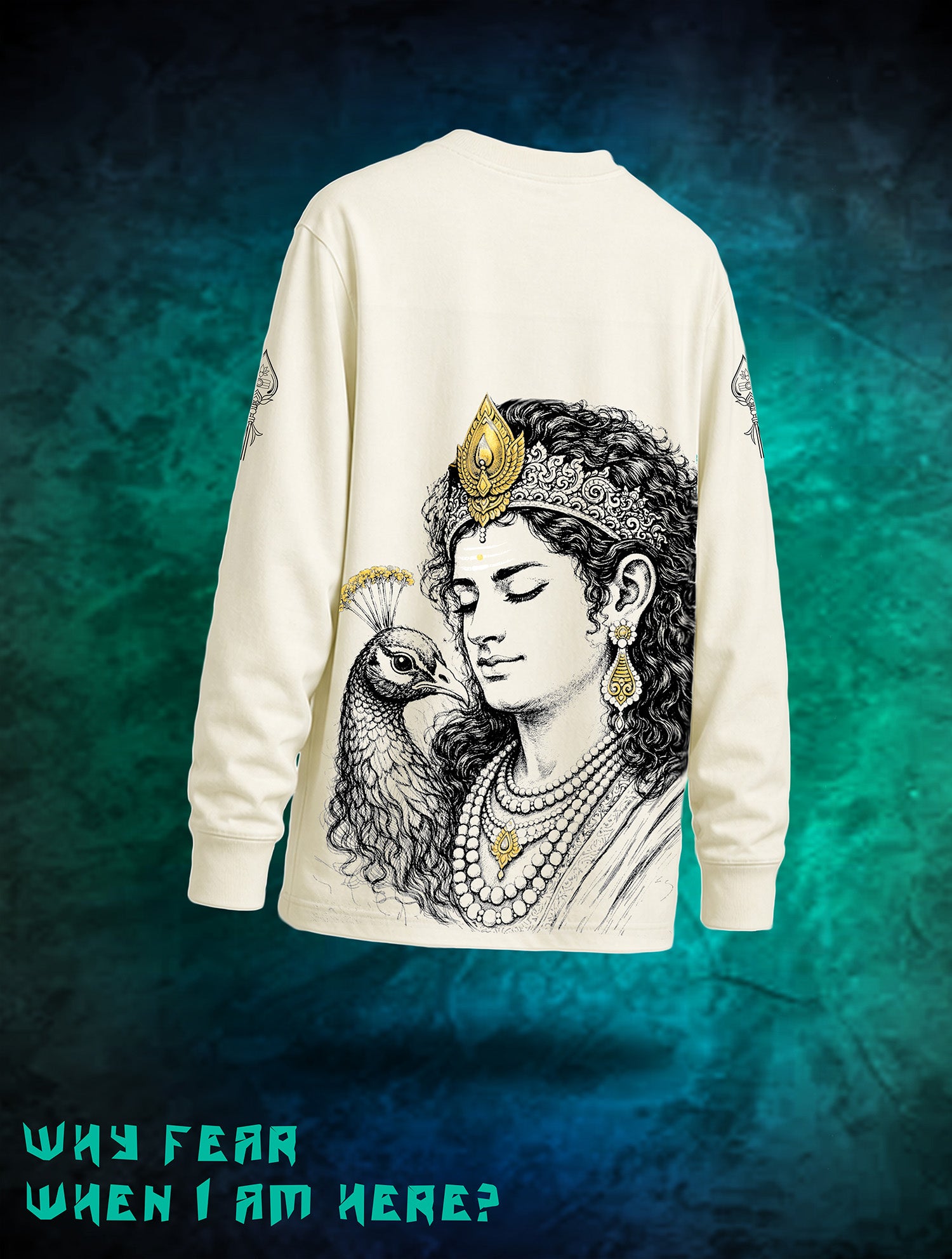 LORD MURUGAN DIVINE GRAPHIC FULL SLEEVE T-SHIRT