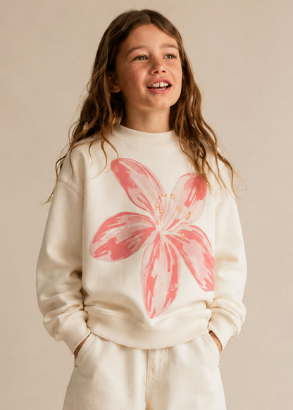 J&JP Girls Pinklilly Printed Sweatshirt and Pant Set