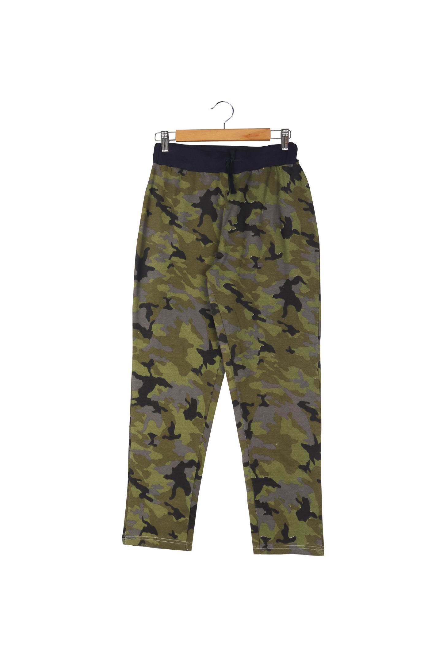 Womens Green Fleece, Loop Knit Military Camouflage Pant