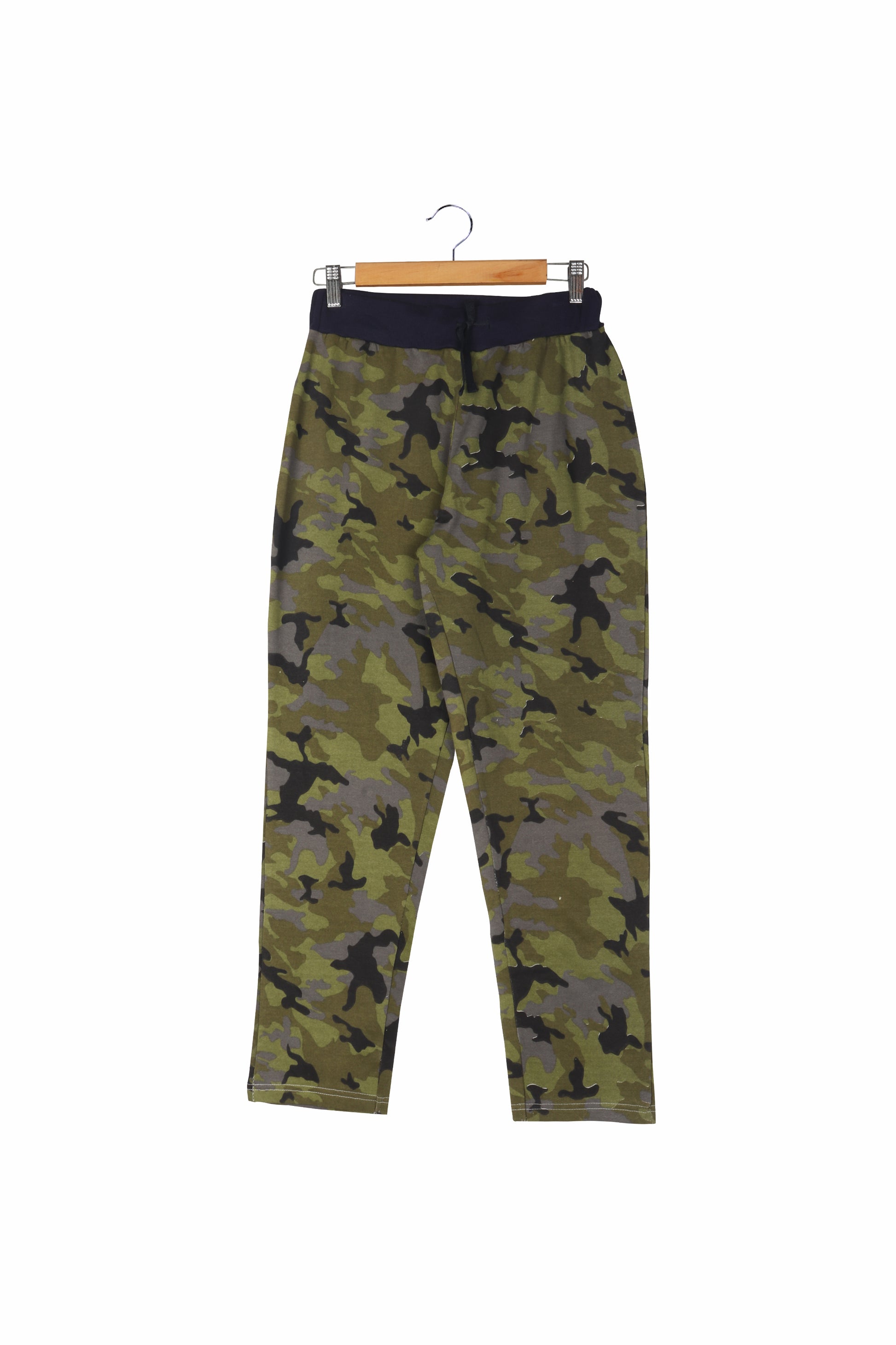 Womens Green Fleece, Loop Knit Military Camouflage Pant