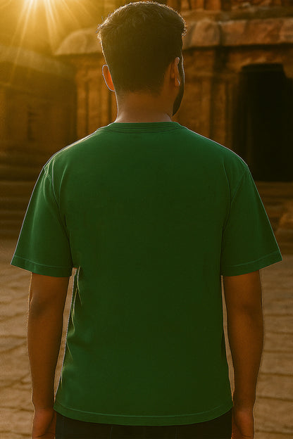 J&JP Men's Marutham Printed Polo T-shirt- Green