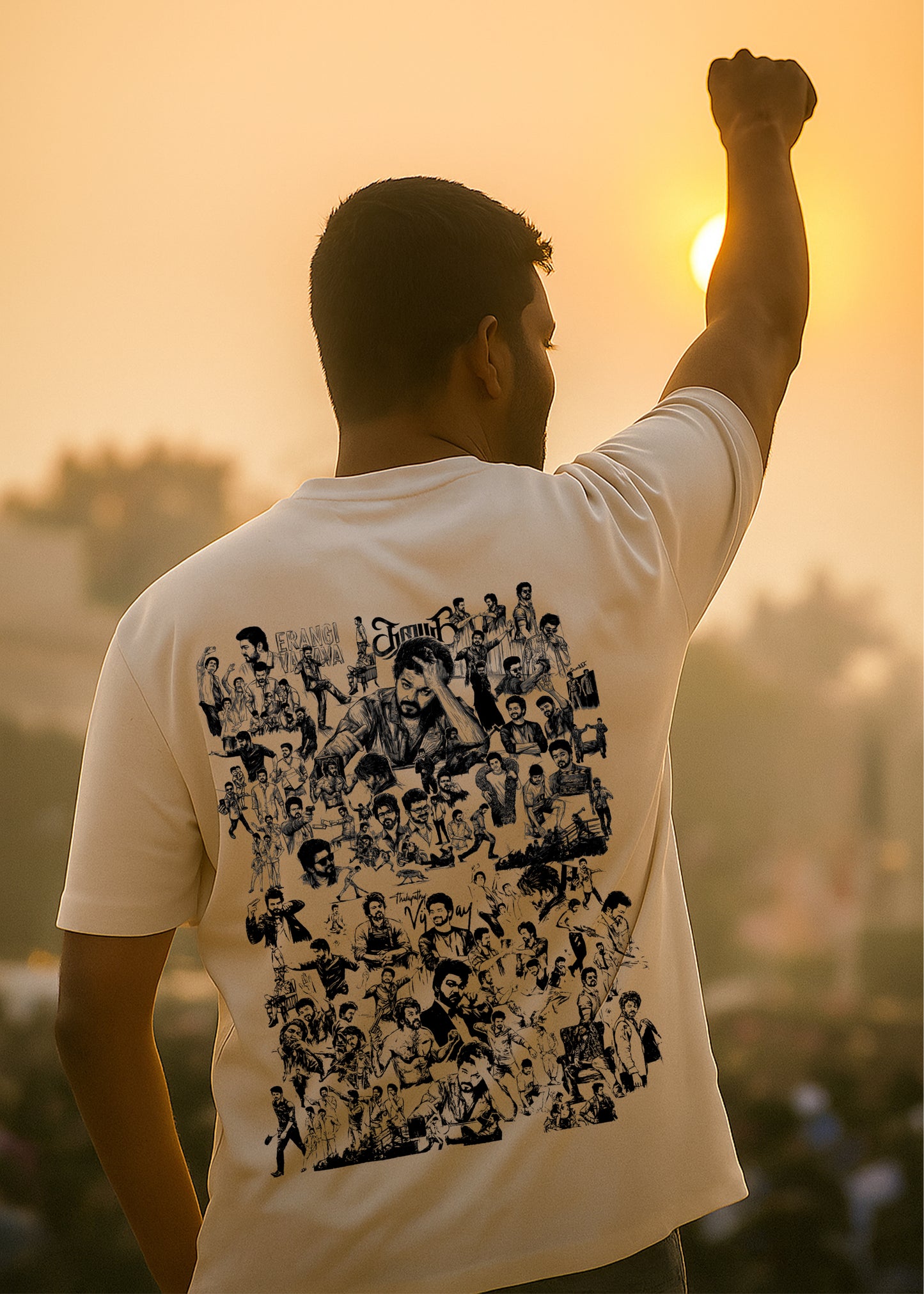 Thalapathy Vijay Tribute Back Print T-Shirt for Men – J&JP Premium Graphic Tee