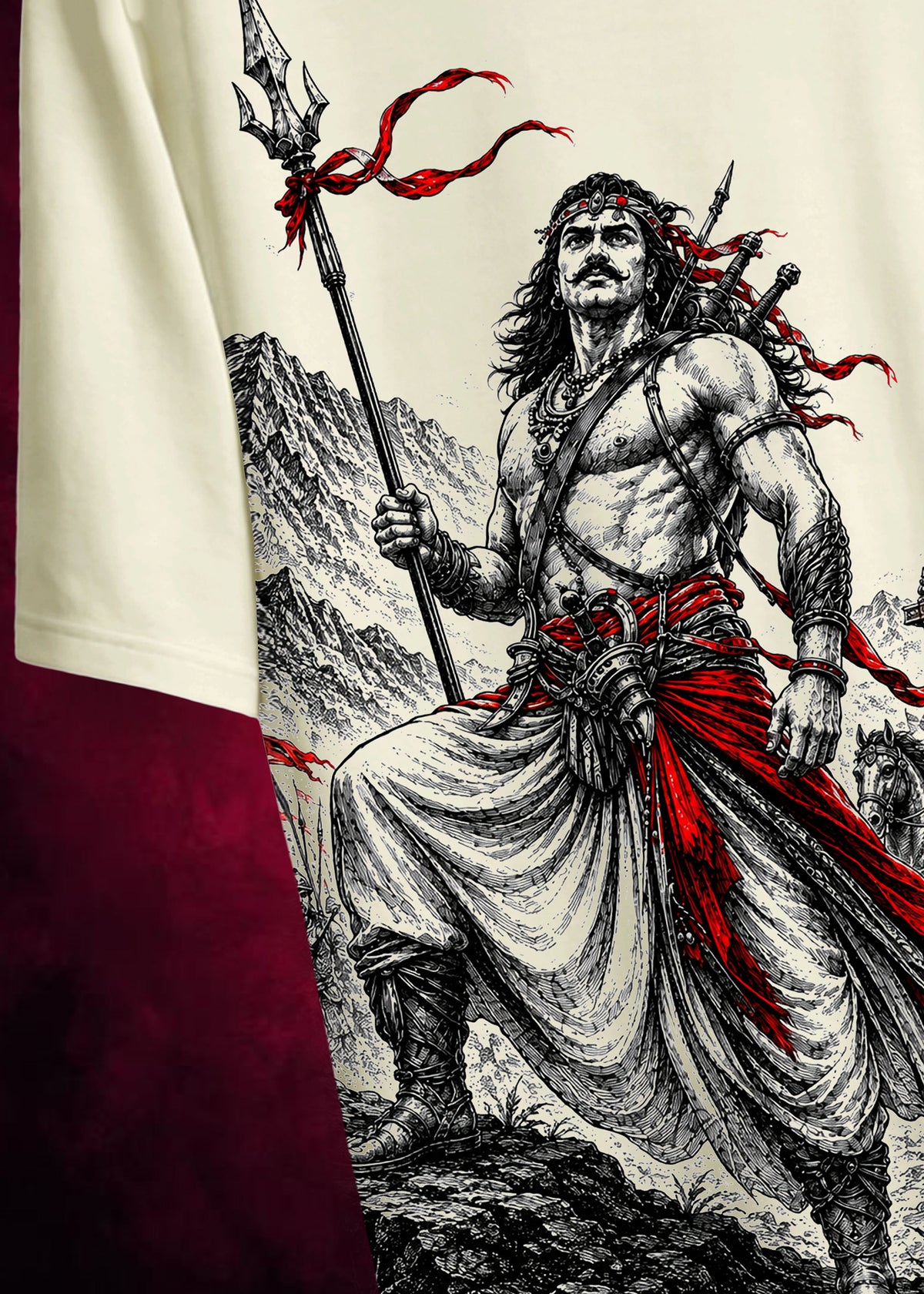 Velpari Warrior Premium Graphic Printed Mens T-Shirt